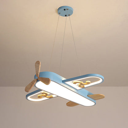 Colorful Kids Airplane Pendant Light