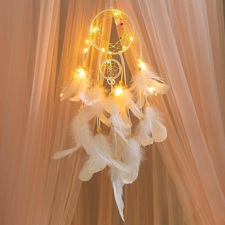 Colorful Hanging Dreamcatcher Lamp