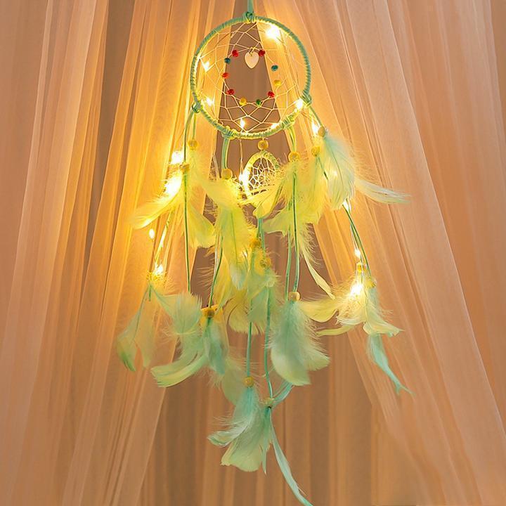 Colorful Hanging Dreamcatcher Lamp