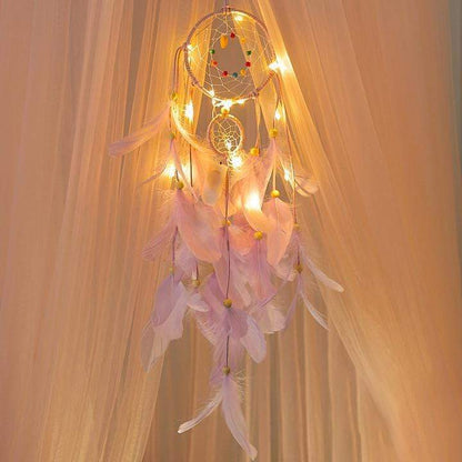 Colorful Hanging Dreamcatcher Lamp