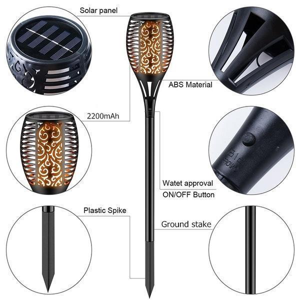 Solar Powered LED Flicker Light