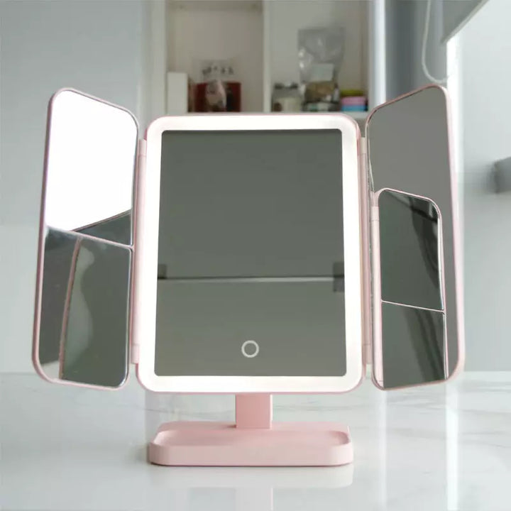 Portable LED Makeup Mirror with 3 Light Settings