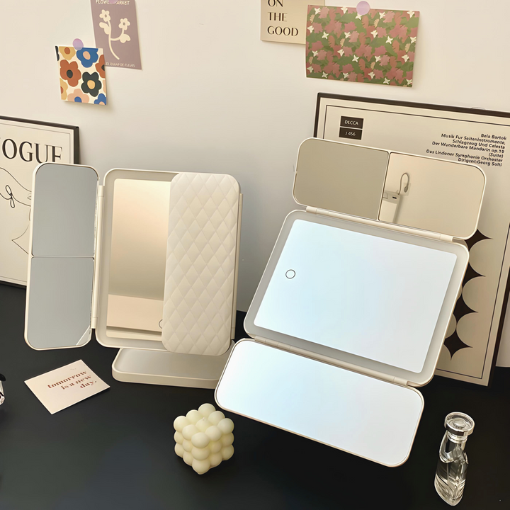 Portable LED Makeup Mirror with 3 Light Settings