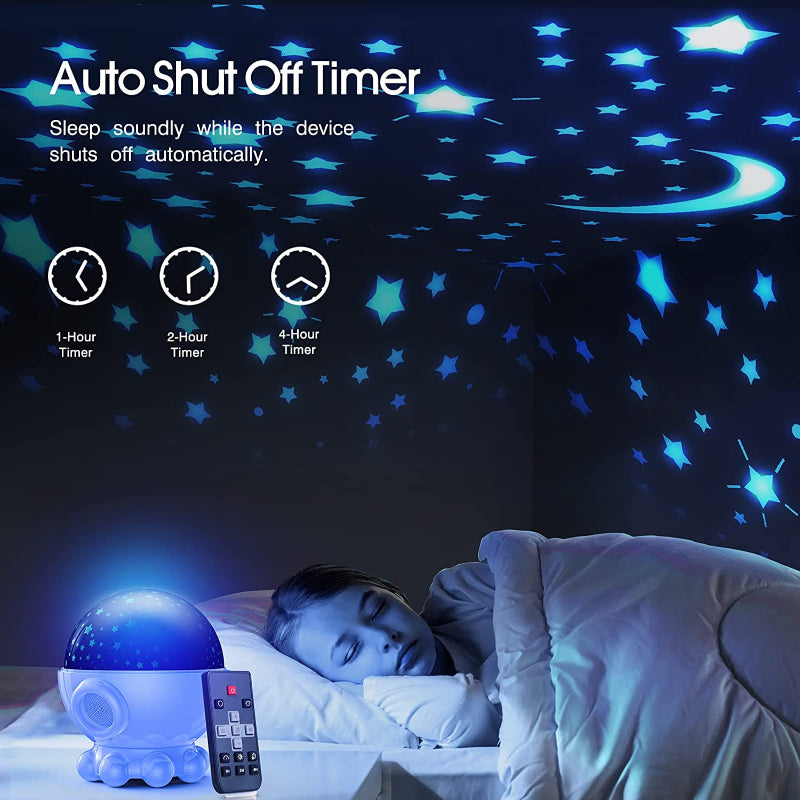 Colorful LED Night Light Projector with Music