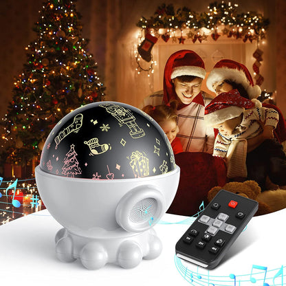 Colorful LED Night Light Projector with Music