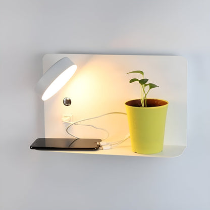 Smart LED Wall Light with USB Port and Switch