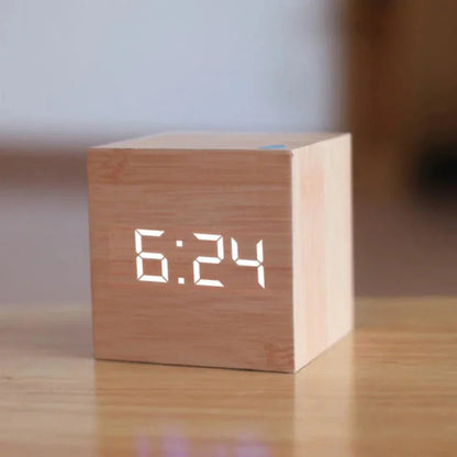 Small Digital Table Clock with LED Nightlight