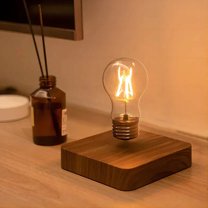 Floating LED Bulb with Wooden Stand