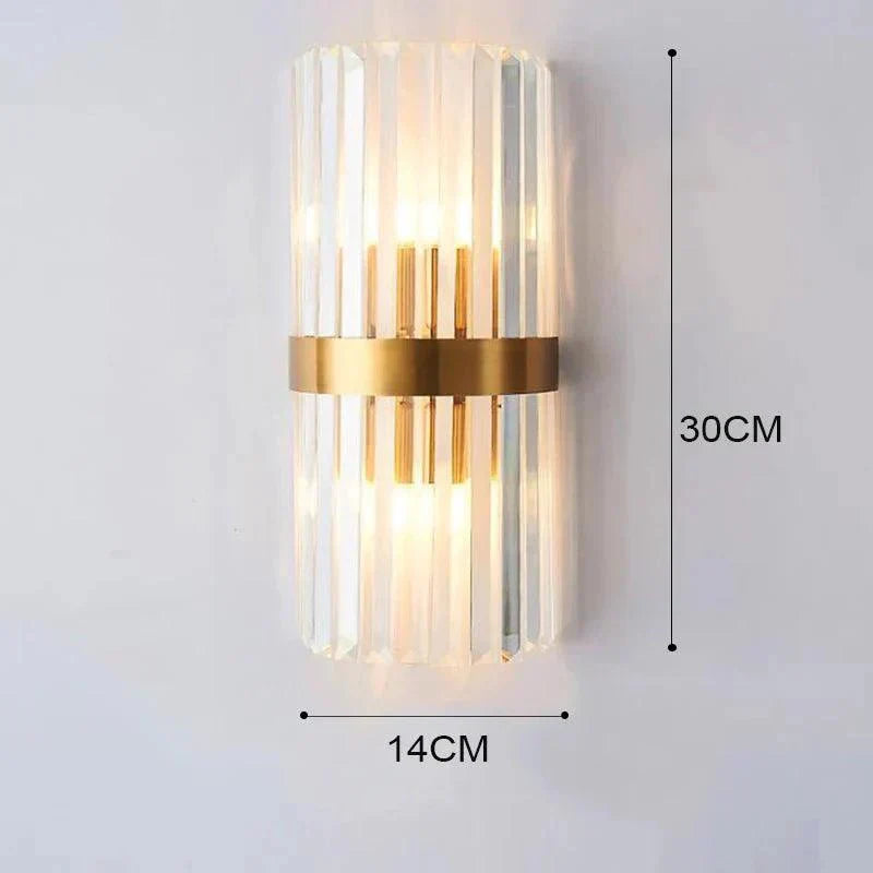 Luxurious Crystal Wall Lamp - Gold Finish