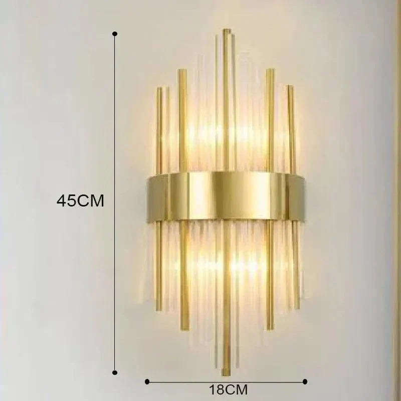 Luxurious Crystal Wall Lamp - Gold Finish