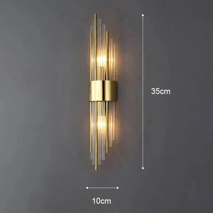 Luxurious Crystal Wall Lamp - Gold Finish