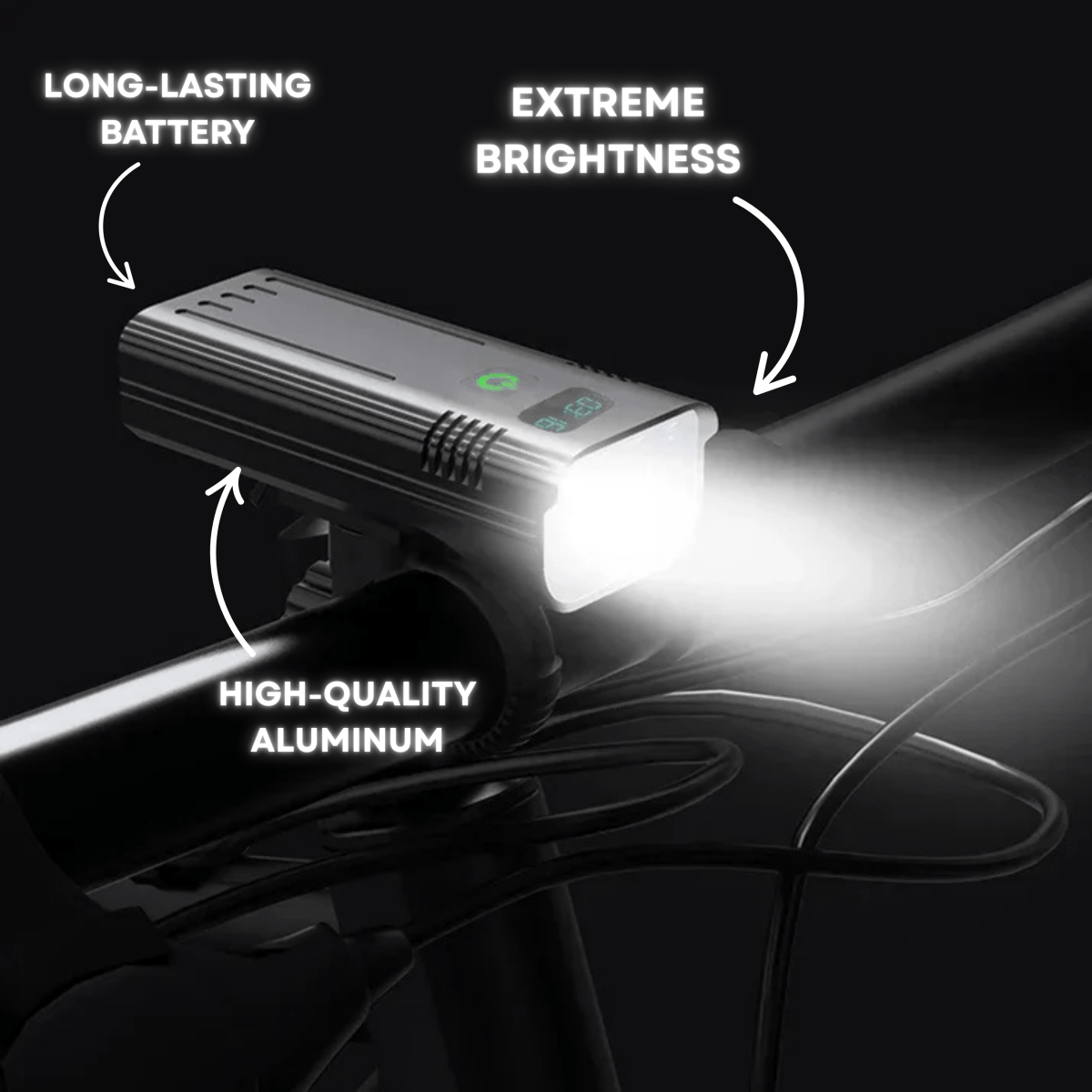 Bright 5000 Lumen Bike Light with USB Rechargeable Battery