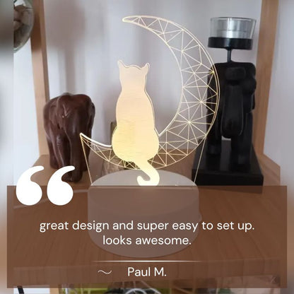 Lunar Cat 3D Night Light - Night Light - Wild Eye Vision