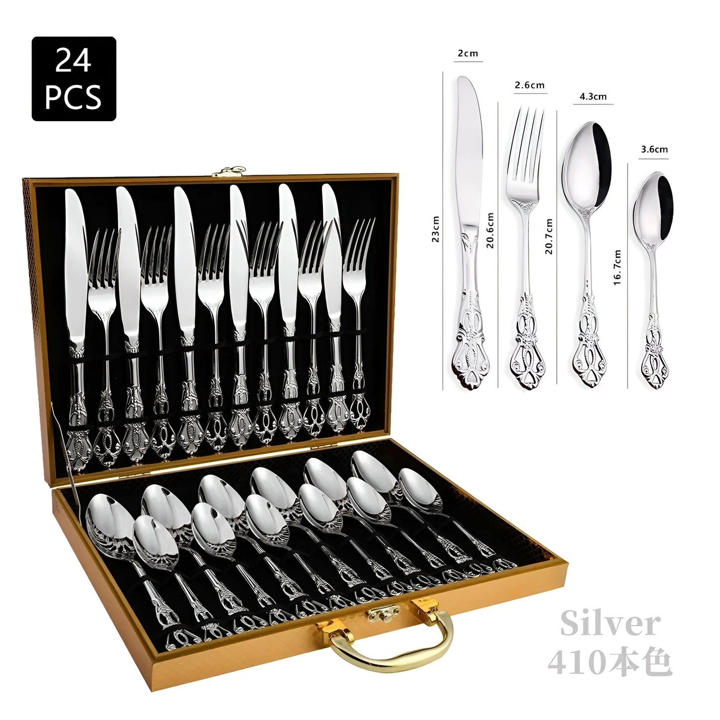 Premium 24-Piece Stainless Steel Cutlery Set