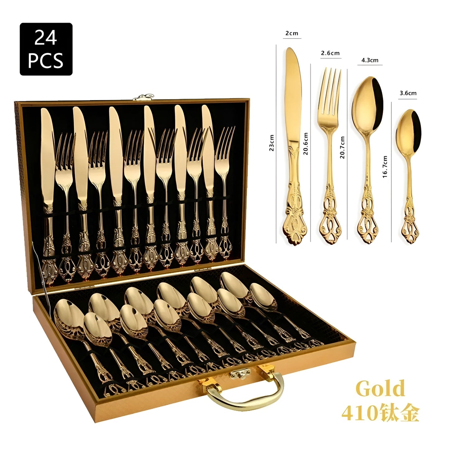 Premium 24-Piece Stainless Steel Cutlery Set