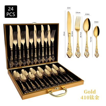 Premium 24-Piece Stainless Steel Cutlery Set