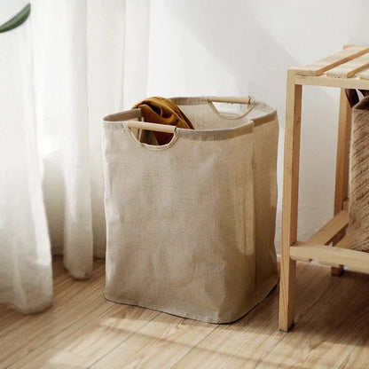 Premium Foldable Laundry Basket - Classic Cotton Storage Hamper