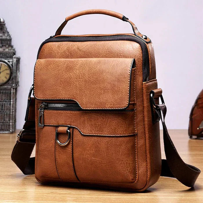 Premium Faux Leather Crossbody Bag - Fesara