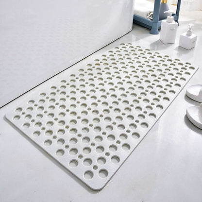 Antimicrobial Bathroom Mat with Suction Cups and Fast Drainage