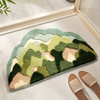 Plush Floral Bath Mat | Soft & Slip Resistant