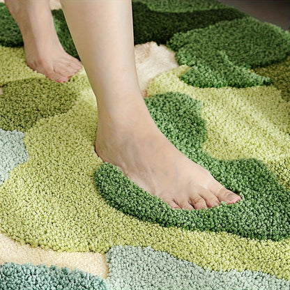Plush Floral Bath Mat | Soft & Slip Resistant