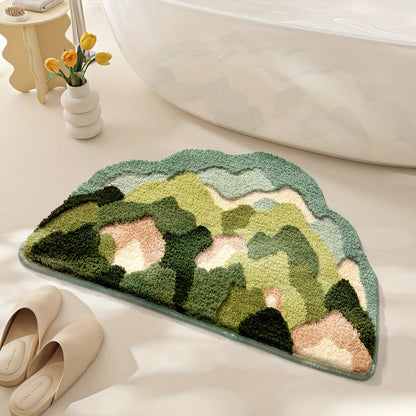 Plush Floral Bath Mat | Soft & Slip Resistant