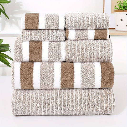 Plush 8-Piece Bath Towel Set - Soft & Absorbent - Fesara