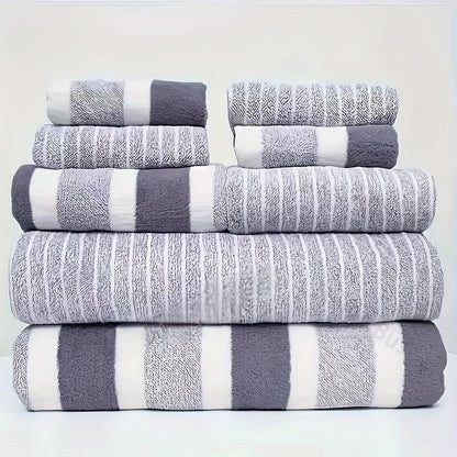 Plush 8-Piece Bath Towel Set - Soft & Absorbent