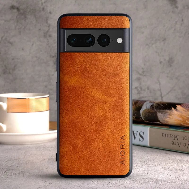Premium Leather Google Pixel Cases with Shockproof Protection