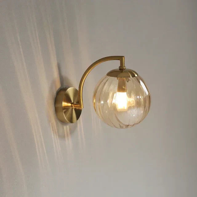 Elegant Glass Crystal Wall Light Fixture