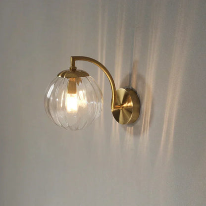 Elegant Glass Crystal Wall Light Fixture