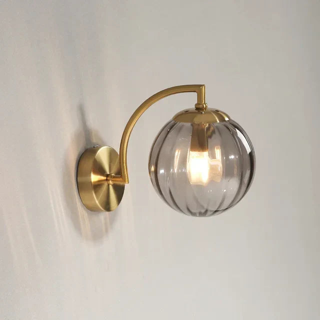Elegant Glass Crystal Wall Light Fixture