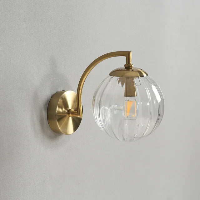 Elegant Glass Crystal Wall Light Fixture