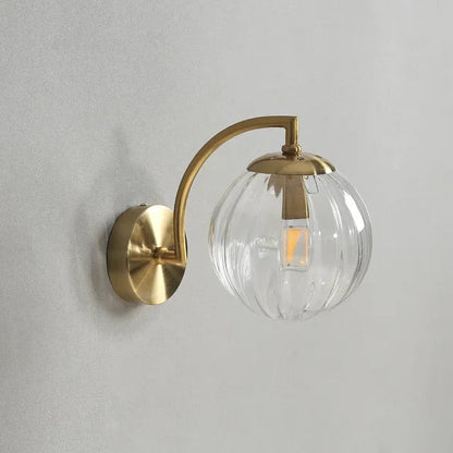 Elegant Glass Crystal Wall Light Fixture