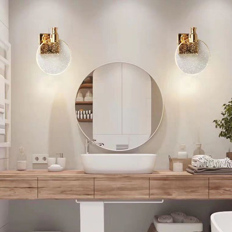 Elegant Crystal Round Wall Light