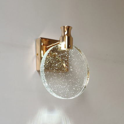 Elegant Crystal Round Wall Light