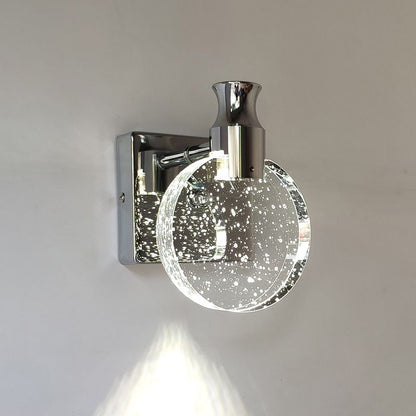 Elegant Crystal Round Wall Light