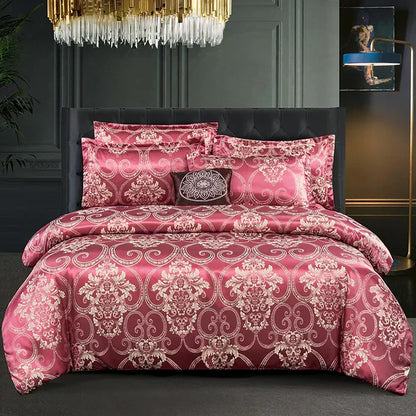 Soft Satin Bedding Duvet Cover Set