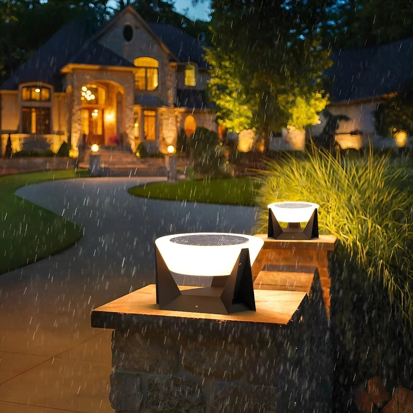 Premium Outdoor Solar Lantern with Asian Design