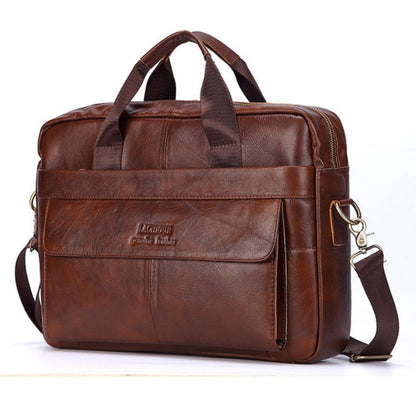 Premium Leather Laptop Messenger Bag