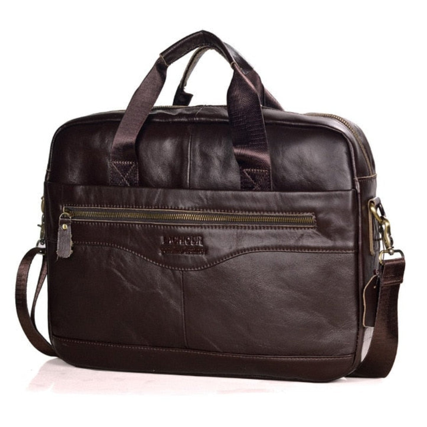 Premium Leather Laptop Messenger Bag