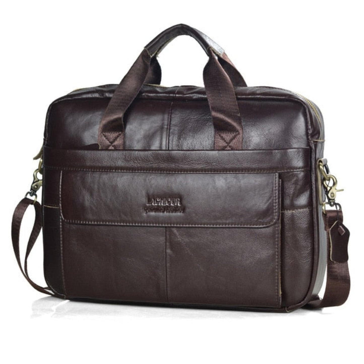 Premium Leather Laptop Messenger Bag