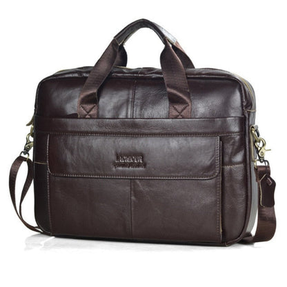 Premium Leather Laptop Messenger Bag