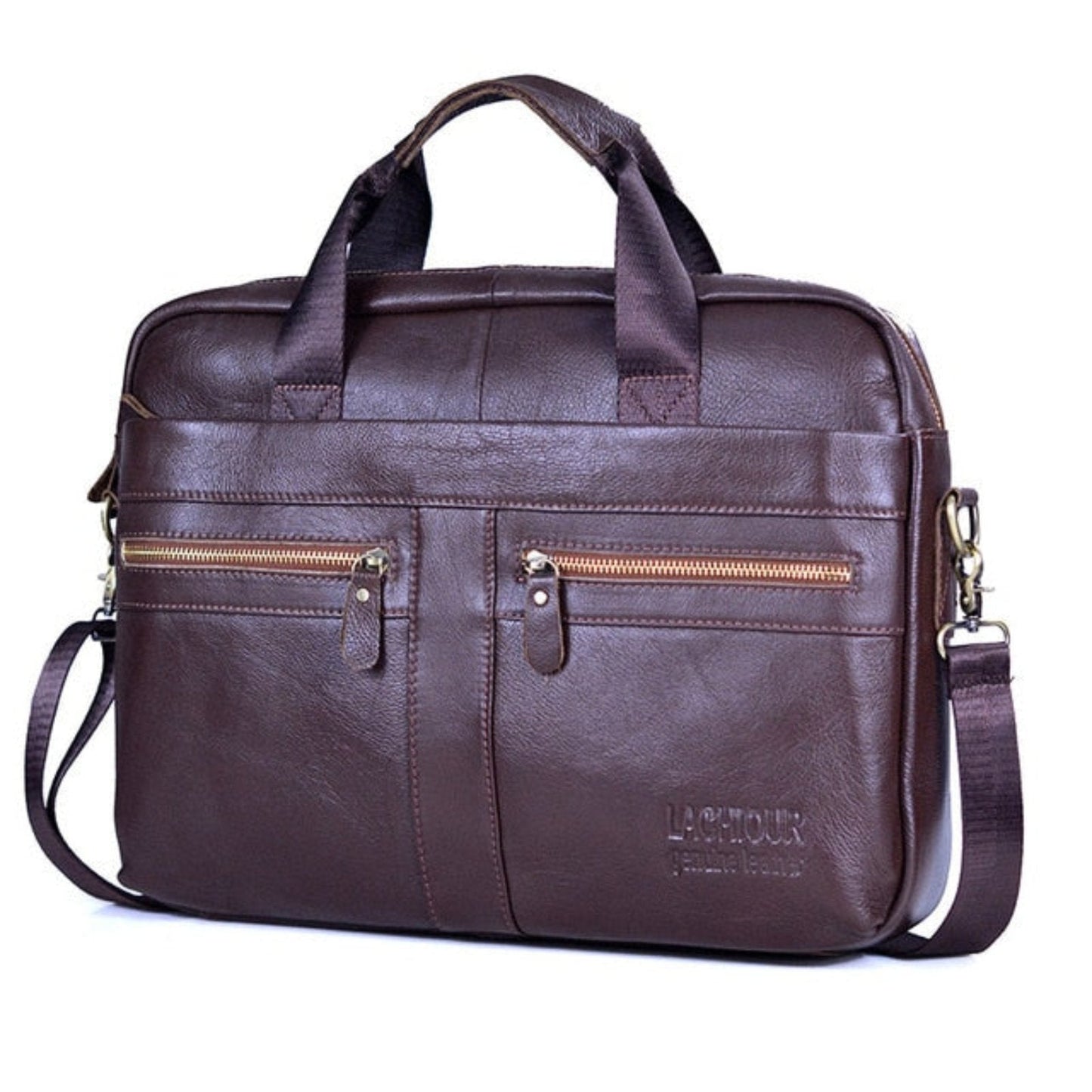 Premium Leather Laptop Messenger Bag
