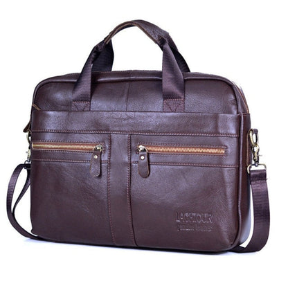 Premium Leather Laptop Messenger Bag