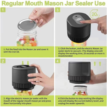 Automatic Food Jar Air Tight Sealer Set