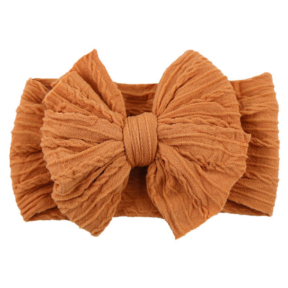 Girls' Soft Nylon Hair Bow Headband