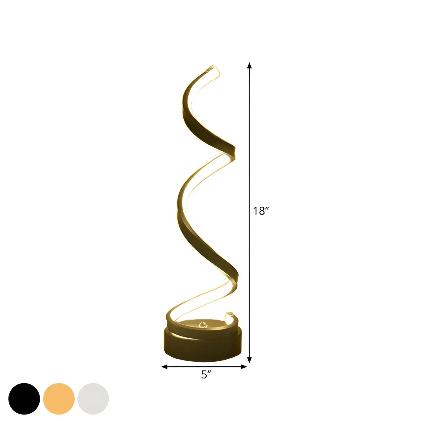 Stylish Spiral LED Desk Lamp - Bright Energy Saving Light