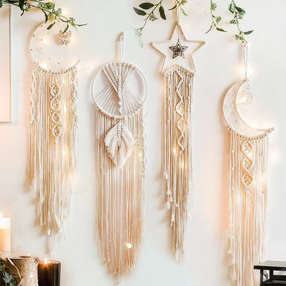 Boho Chic Macrame Wall Hanging Dreamcatcher - Fesara