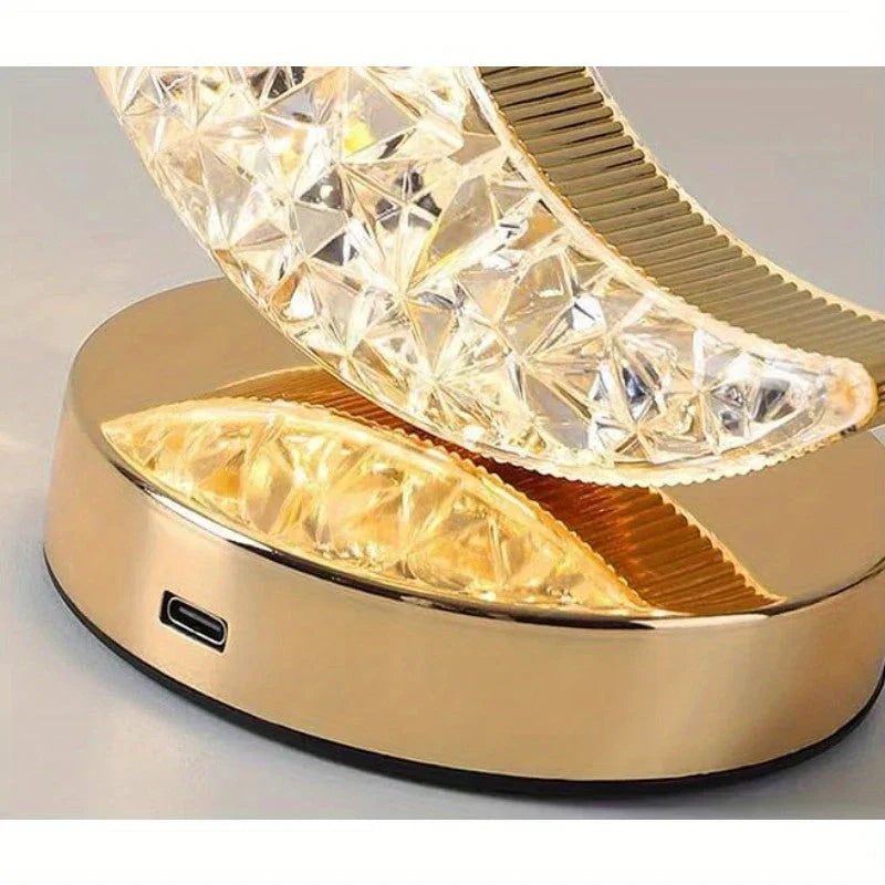 Beautiful Crystal Desk Lamp with Dimmer